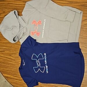 Youth medium Under Armour hoodie & t-shirt
